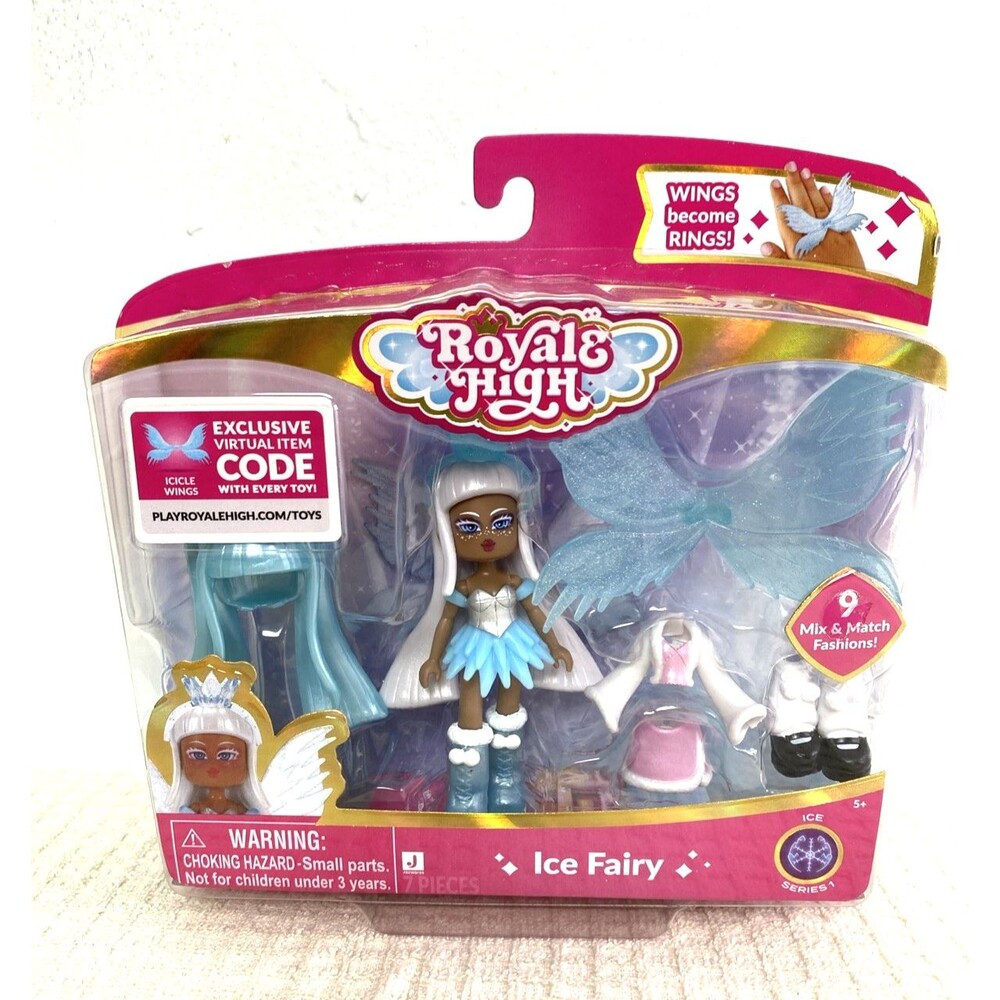 Royale High Ice Fairy 3" Mini Doll & Accessories Blue 9 Mix Match Fashions